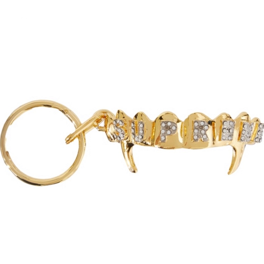 Supreme Gold Fronts Grills Keychain